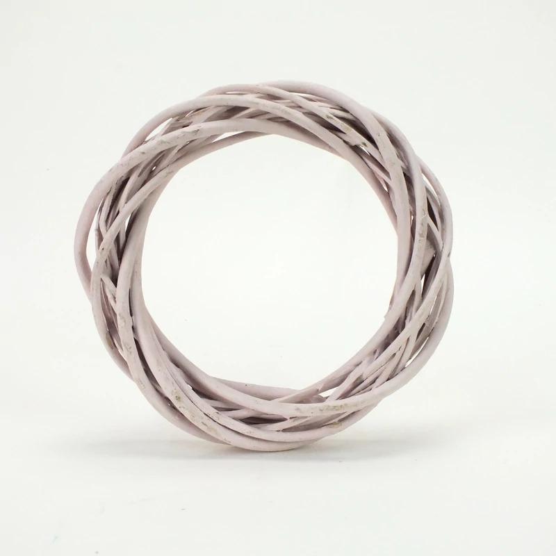 Vessző koszorú pasztell rózsa 20cm