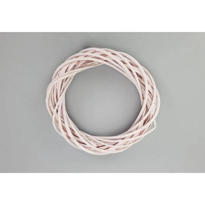 Vessző koszorú pasztell rózsa 25cm