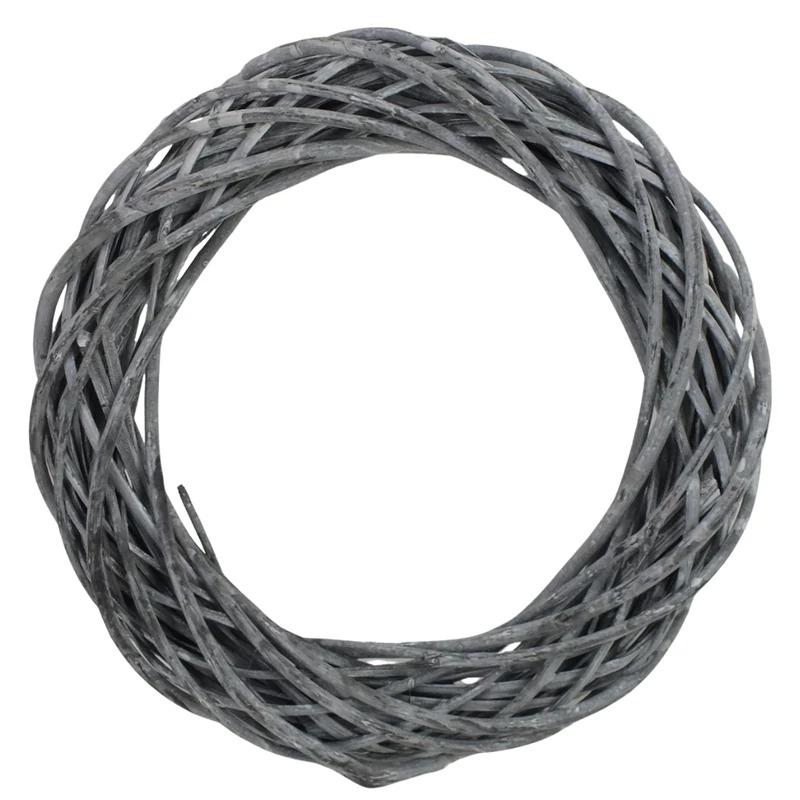 Vessző koszorú szürke 30cm