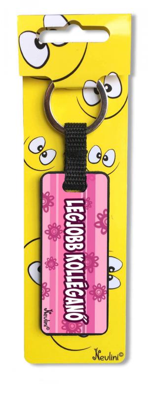 Vicces kulcstartó 7,5 cm - Legjobb kolléganő - Ajándék Munkatársaknak