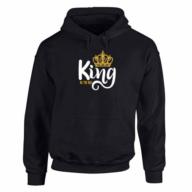 Vicces Pulóver - King fekete 3XL