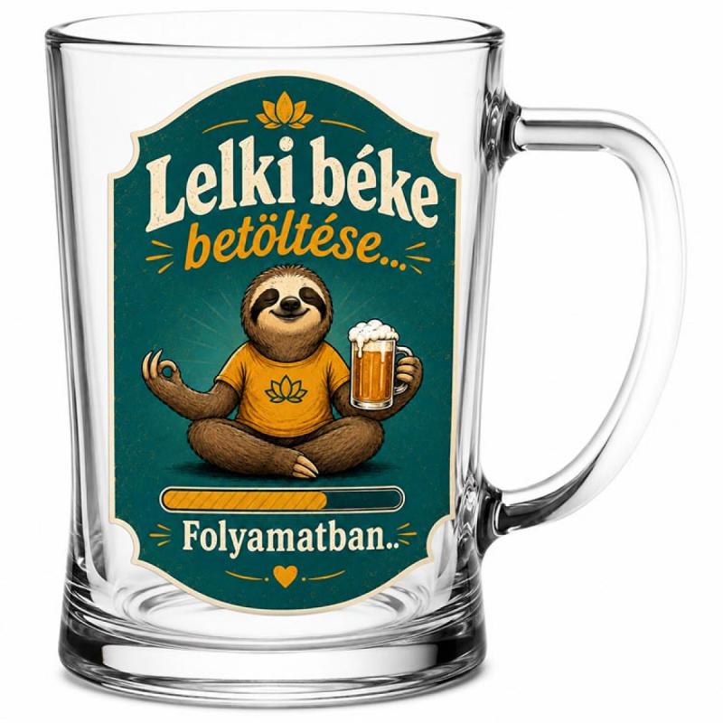 Vicces Söröskorsó 500 ml – Lelki Béke Betöltése Folymatban