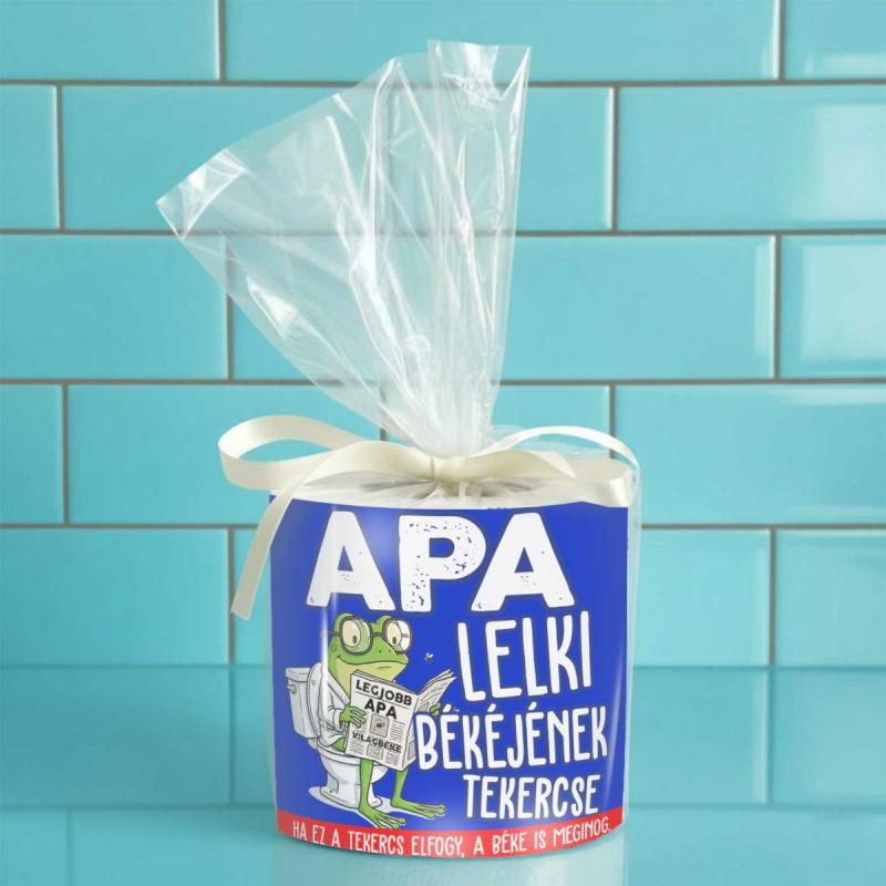 Vicces WC Papír – Apa Lelki Békéjének Tekercse - Vicces Ajándék Apáknak