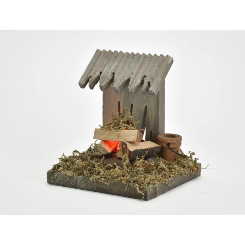 Világító manó tábortűz