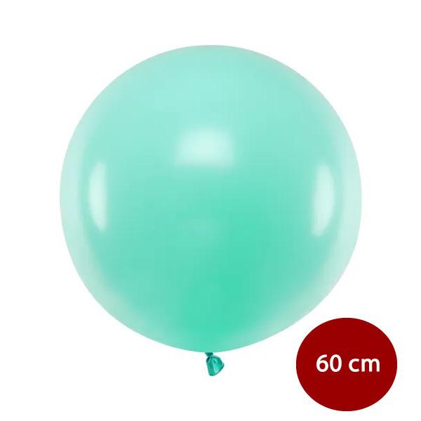 Világos menta lufi, 60 cm / 1 db