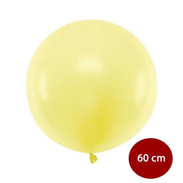 Világos sárga lufi, 60 cm / 1 db
