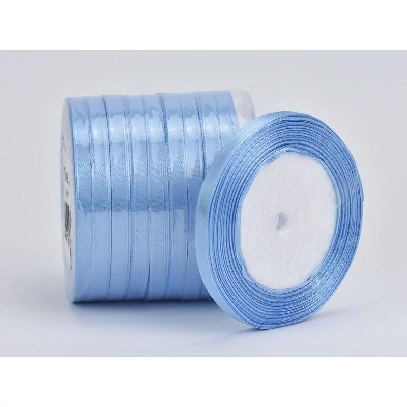 Világoskék szatén szalag 6mm 10 tekercs