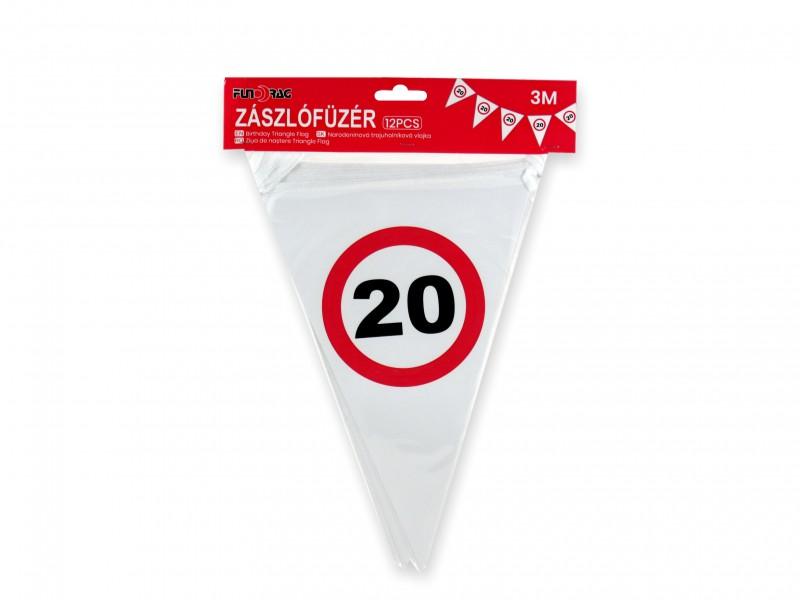 Zászlófüzér 20. évszámos 12db 3m
