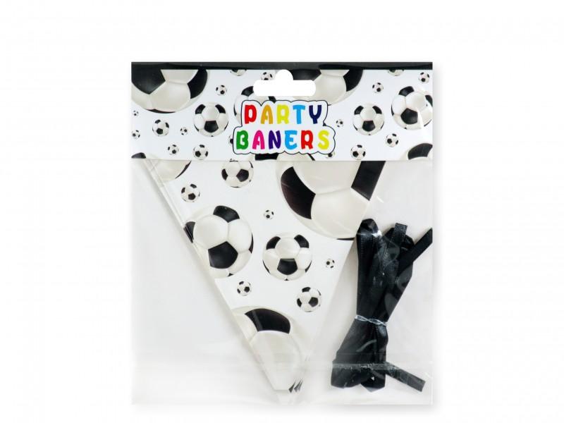 Zászlófüzér focis 6db 17x18cm-es zászlóval