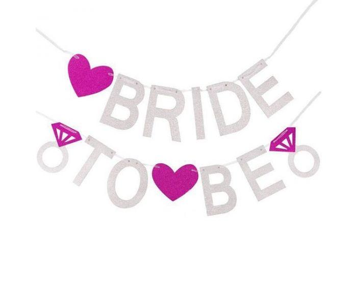 Zászlófüzér lánybúcsú Bride to be 13db 12cm-es zászló