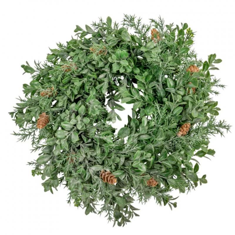 Zöld buxus koszorú D33cm