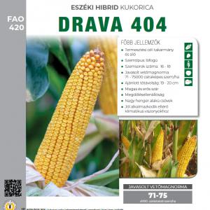 DRAVA 404 Hibrid Kukorica Vetőmag 25000 szem/zsák (Redigo M+Force 20 CS+Korit)