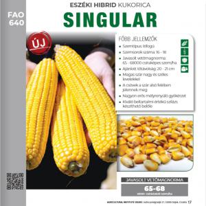 SINGULAR Hibrid Kukorica Vetőmag 75000 szem/zsák (Redigo M+Force 20 CS)