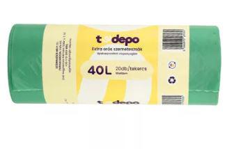 T-Depo szemeteszsák 40L - 55*62cm, extra erős, 20db/tek