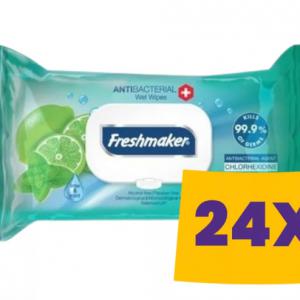 Freshmaker Antibakteriális nedves törlőkendő 24x120db (Karton - 24 csomag)