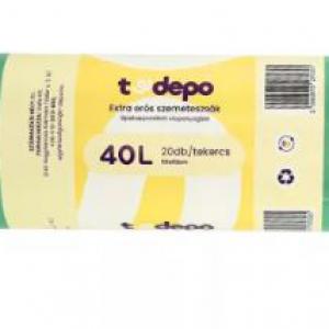 T-Depo szemeteszsák 40L - 55*62cm, extra erős, 20db/tek