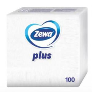 Zewa Plus fehér szalvéta - 1 rétegű, 100db