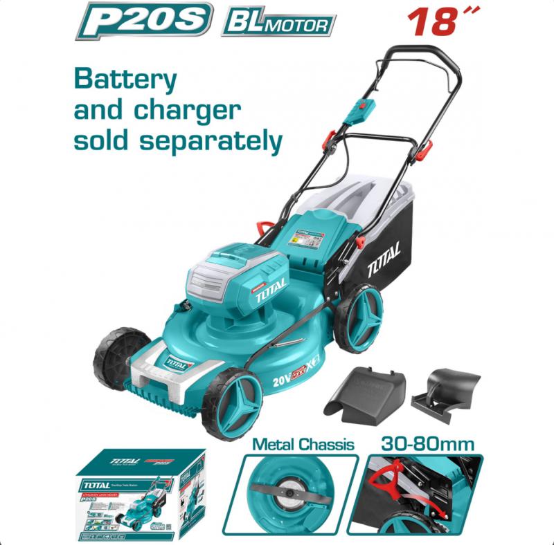 Akkus fűnyíró 510mm/18″/3000rpm/20V/2.0Ah-7.5Ah/P20S/ INDUSTRIAL (Nincs akkumulátor) (TLMLI2018)