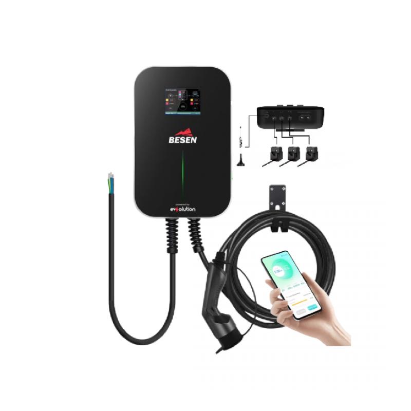 Besen WALLBOX fali töltő fix 6m kábellel 22 kW (DLB) (Red)