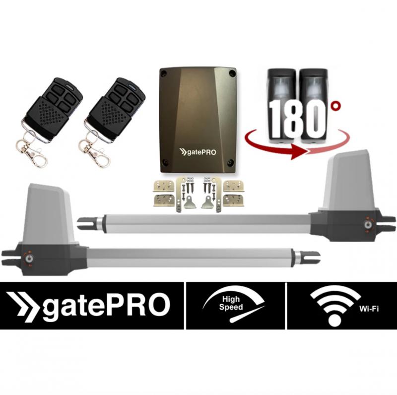 gatePRO TERRIER WiFi 200 kétszárnyú kapunyitó szett