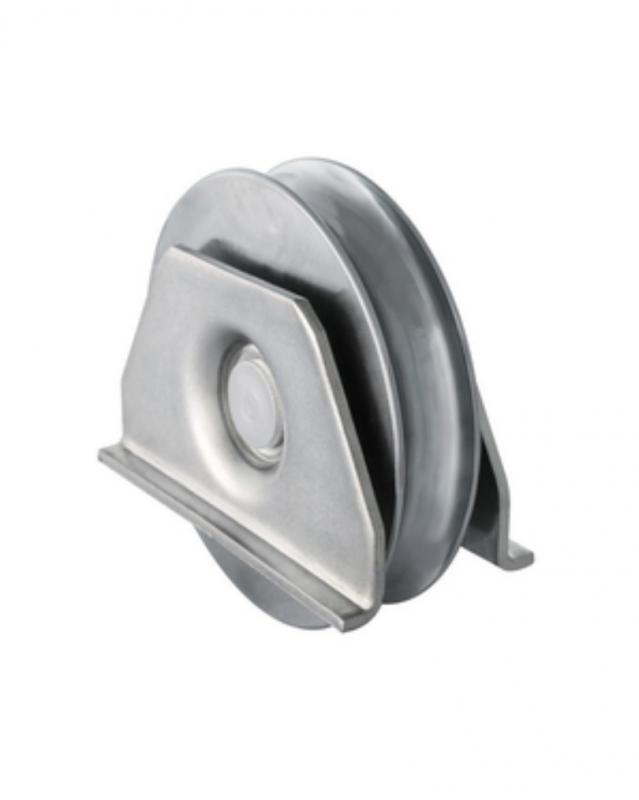 HI-MOTION Kapu kerék, U profil Ø16, átmérő 80mm, 350kg-os teherbírás, süllyeszthető