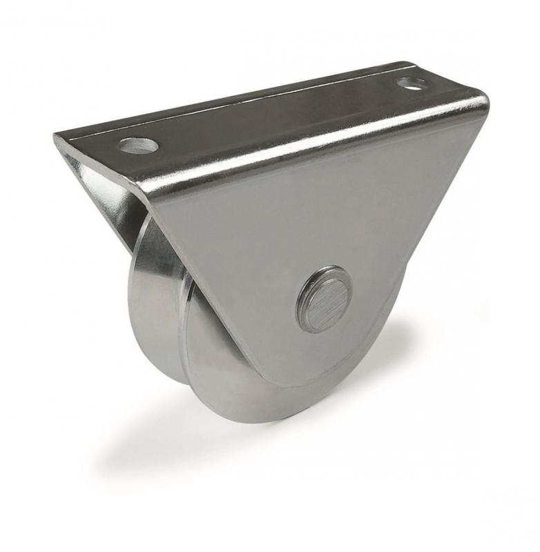 HI-MOTION Kapu kerék, V profil, átmérő 100mm, 350kg-os teherbírés, U alakú tartóban