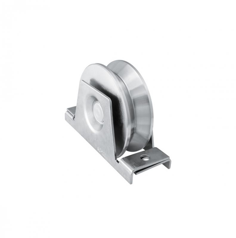 HI-MOTION Kapu kerék, V profil, átmérő 80mm, 350kg-os teherbírás, süllyeszthető