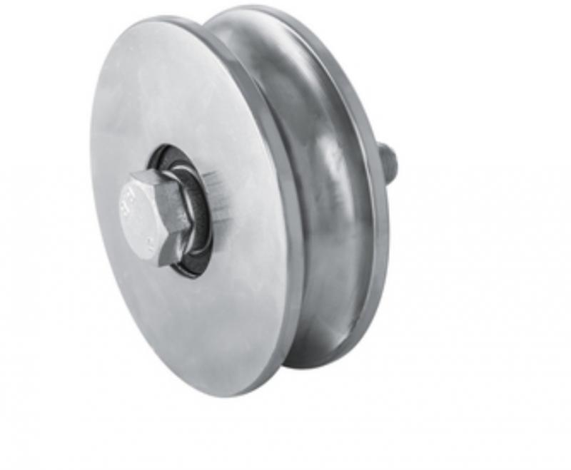 HI-MOTION Kapu kerék, V profil, átmérő 80mm, dupla csapágyazás, 700kg-os teherbírás