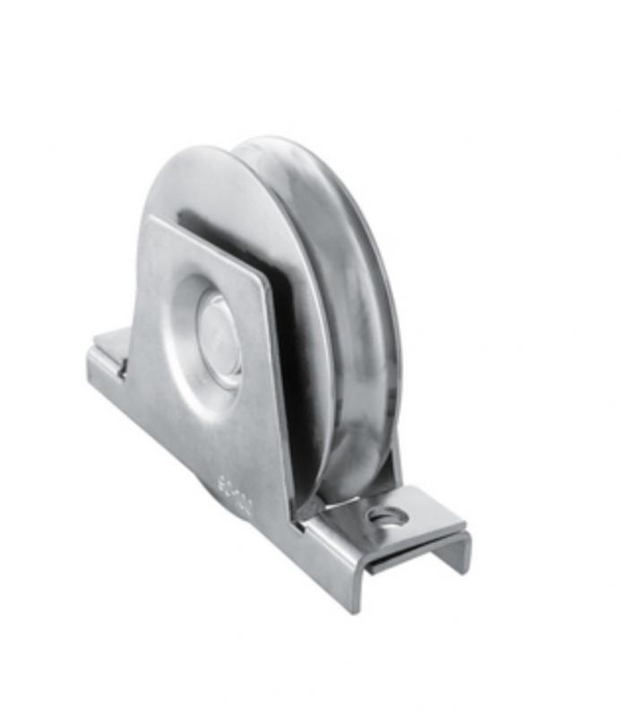 HI-MOTION Kapu kerék, V profil, átmérő 90mm, 350kg-os teherbírás, süllyeszthető