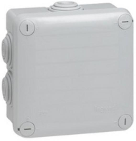 Legrand Szerelődoboz falonkívüli műanyag 116mmx 116mmx 54mm szürke 25mm2-vezetőhöz (max.) Plexo