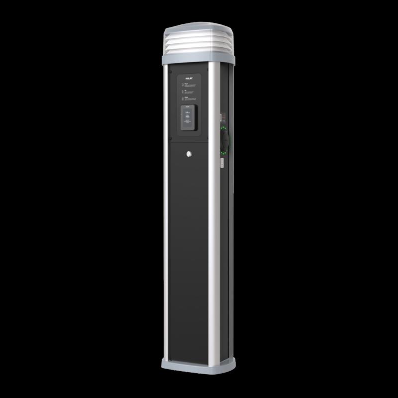 Rolec Quantum Plus elektromos autó töltőoszlop 2×22 kW  (Type 2 aljzat) MID,POS