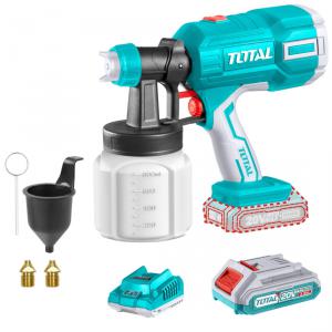 Akkus festékszóró pisztoly 120Din-s/800ml/min /P20S (SET Akkumulátor 1x2Ah, Charger, Töltő) (TSGLI20406)