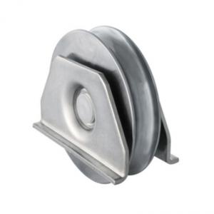 HI-MOTION Kapu kerék, U profil Ø16, átmérő 80mm, 350kg-os teherbírás, süllyeszthető