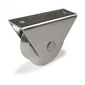 HI-MOTION Kapu kerék, V profil, átmérő 100mm, 350kg-os teherbírés, U alakú tartóban