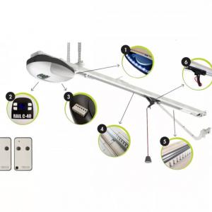 Roger KIT C40 MOX garázskapunyitó motor szett 3300 mm sínnel