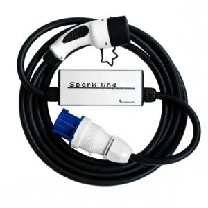 SPARK LINE 32 elektromos autó állítható otthoni töltő - (1x32A) 7,4kW - 5m Type2 kábellel