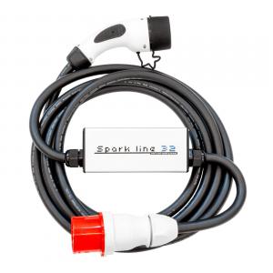 SPARK LINE 32 elektromos autó állítható otthoni töltő - (3x32A) 22kW - 12m Type2 kábellel