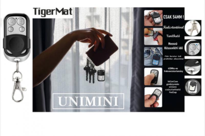 TIGERMAT Mini 4 csatornás tanítható RF távirányító, 266-433 MHz
