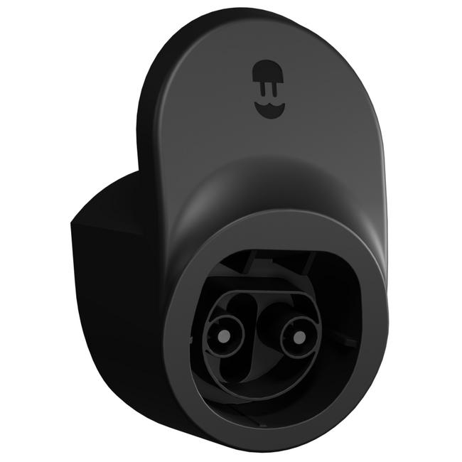 Wallbox fekete kábel tartó és kábelfej dock egyben