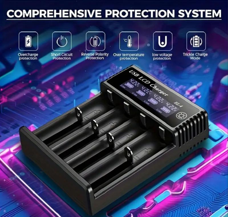 Akkumulátor töltő x 4 ( USB LCD Charger )