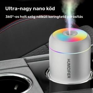 Humidifier - ( 5 volt )  Aromaterápiás diffúzor ( H2O - vízzel működő ) hordozható Otthonra, Autóba, Irodába