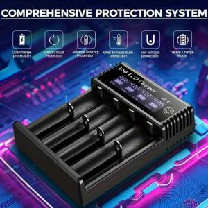 Akkumulátor töltő x 4 ( USB LCD Charger )