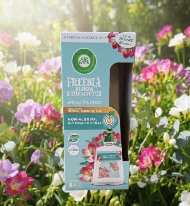 Air Wick Active Fresh – Freesia & Eucalyptus 228 ml Gép+illat