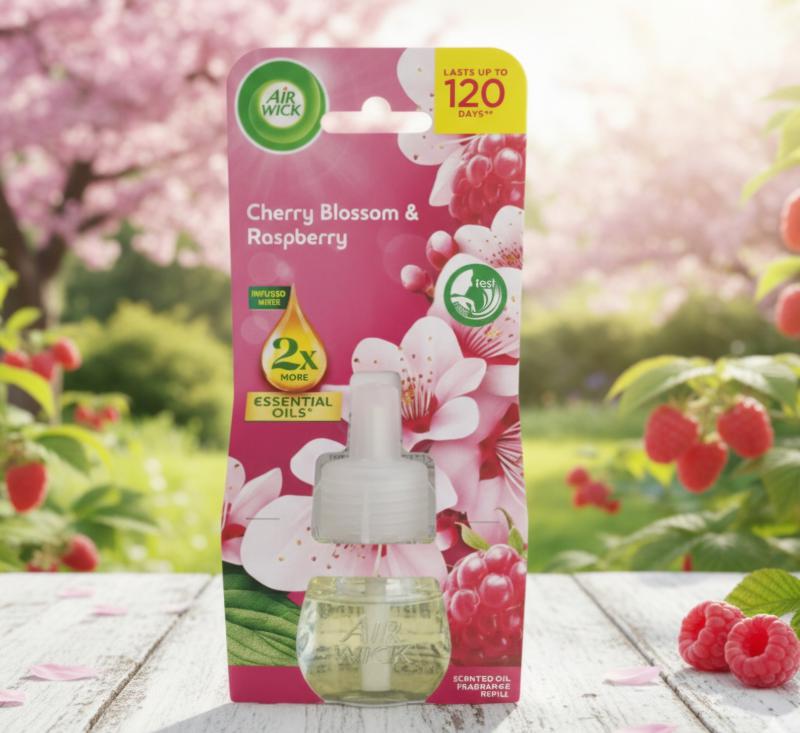 Air Wick Elektromos Légfrissítő Utántöltő – Cherry Blossom & Raspberry (19 ml)
