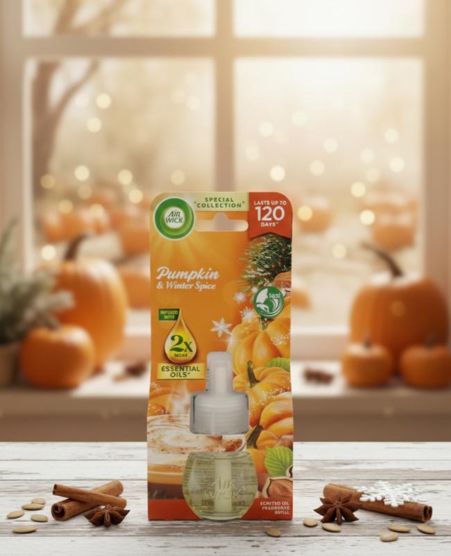 Air Wick Elektromos Légfrissítő Utántöltő – Pumpkin & Winter Spice 19 ml