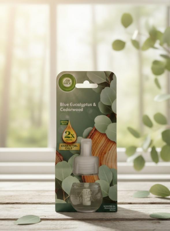 Air Wick Elektromos Utántöltő – Blue Eucalyptus & Cedarwood (19 ml)