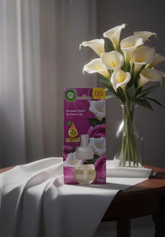 Air Wick Soothing Satin & Moon Lily Elektromos Illatosító Utántöltő (19 ml)