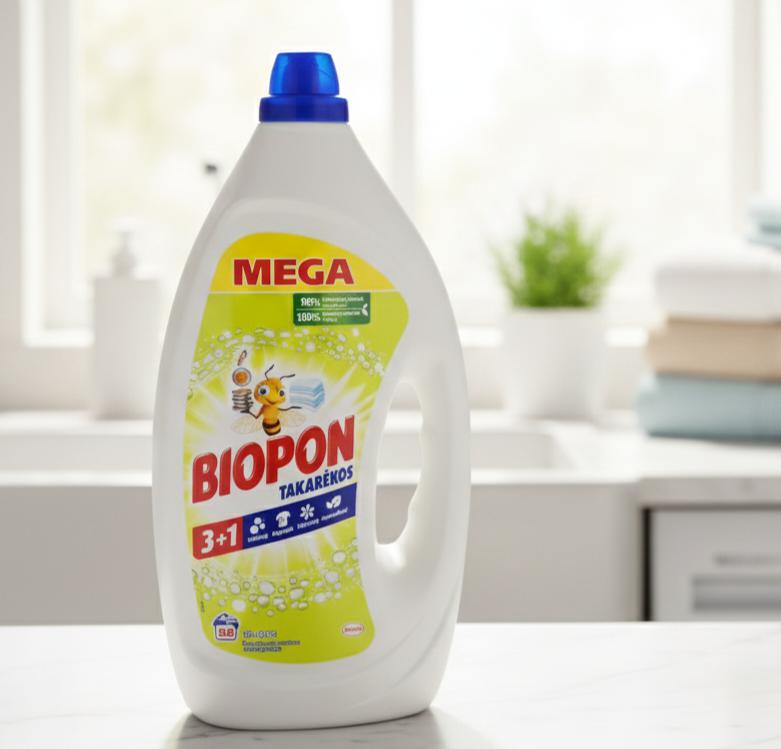 Biopon takarékos folyékony mosószer  fehér ruhához 88 mosás 3,96 liter