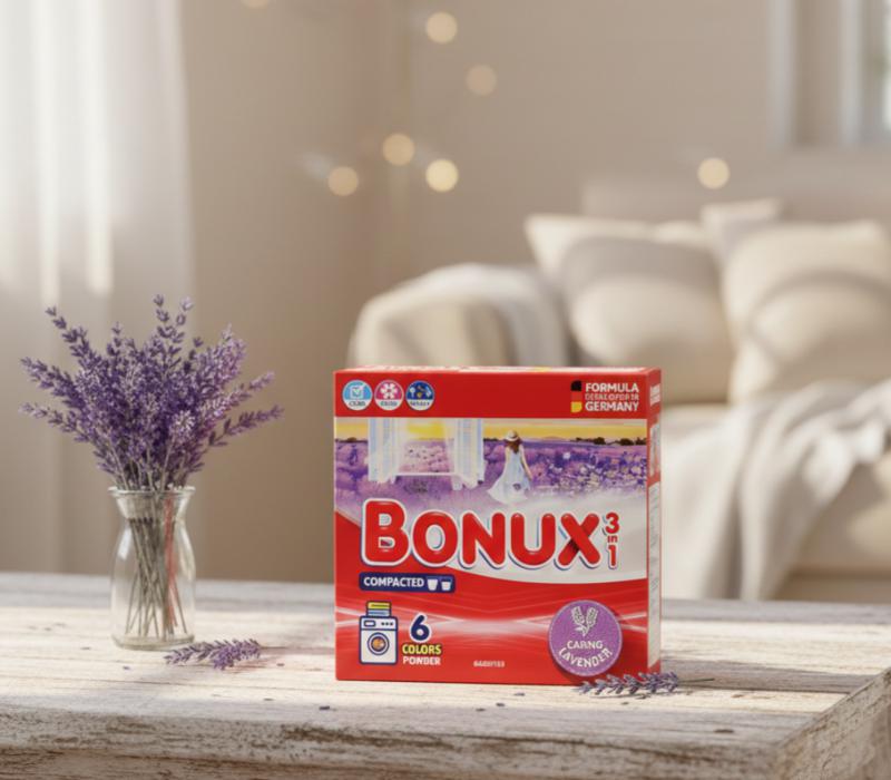 Bonux 3in1 Levendula Color mosópor,6 mosás,390 gr