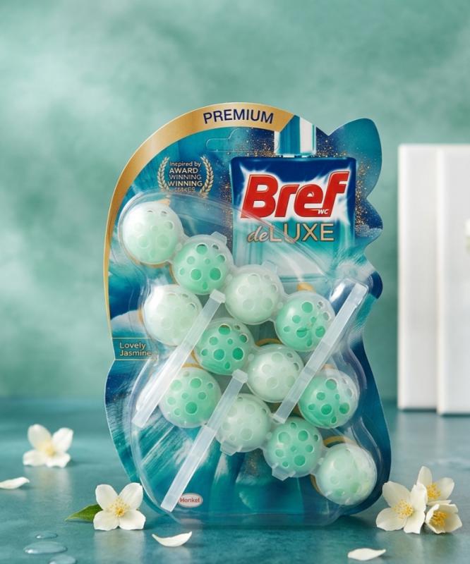 Bref Premium De Luxe Lovely Jasmine WC-frissítő blokk (3x50 g)